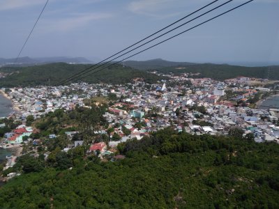 Cable car line over An Thoi town-Phu Quoc island