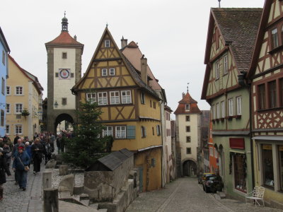 Entering the Town Gate of Rothenburg Germany