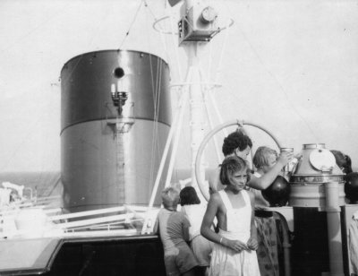 1954 - 1957 Kenya Castle - On top deck next to funnel.jpg