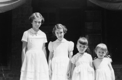 1954 - 1957 Susie & Cathie with two other girls.jpg