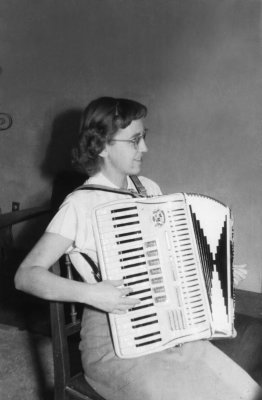 1953 - 1954 Mom with Accordian.jpg