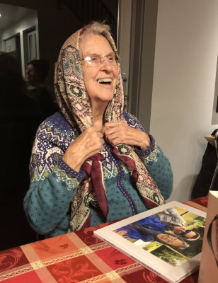 Mom Trying on Scarf - Laughing.jpg