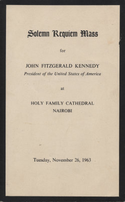 John F Kennedy - Solemn Requiem Mass - Nairobi Kenya, Holy Family Cathedral, Nairobi - Nov 26, 1963 -1.jpg
