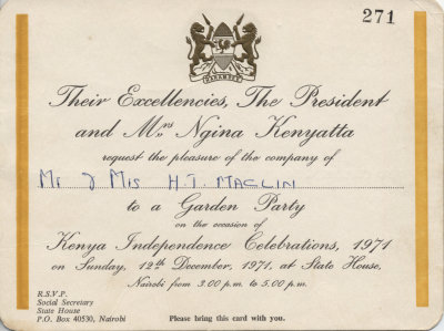 President Jomo Kenyatta - Garden Party - Independence Day - Nairobi Kenya, Dec 12, 1971.jpg