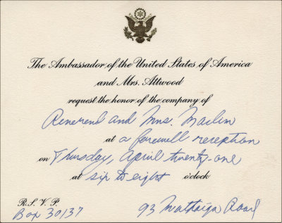 U.S. Ambassador to Kenya William Attwood - Farewell Reception - April 21, Nairobi Kenya, 1966.jpg