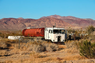 abandoned semi truck