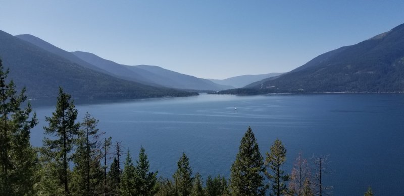View of Kootenay Lake from the Pilot Bay lighthouse
