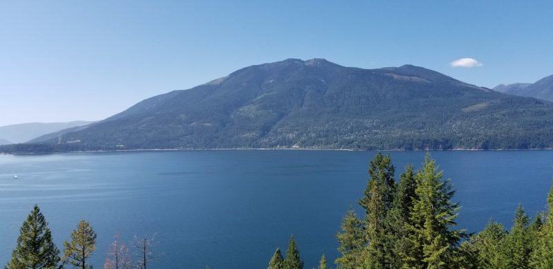 View of Kootenay Lake from the Pilot Bay lighthouse 