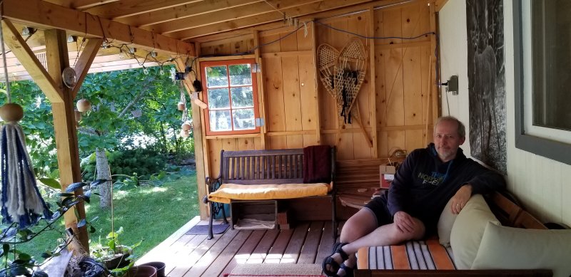 Tim on Shirleen's porch