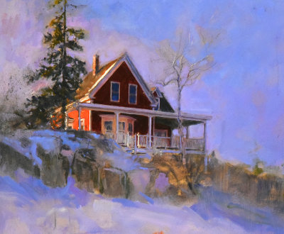 10. Red House, in Snow 16 x 20