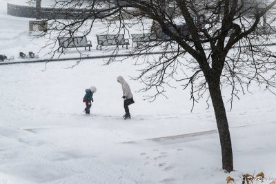 Mother and Daughter Skating