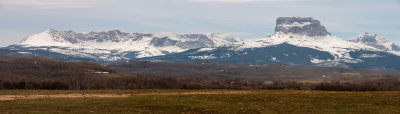 Snowy Panorama With Chief Mountain