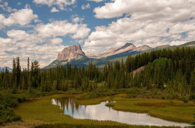 Mountain and Pond