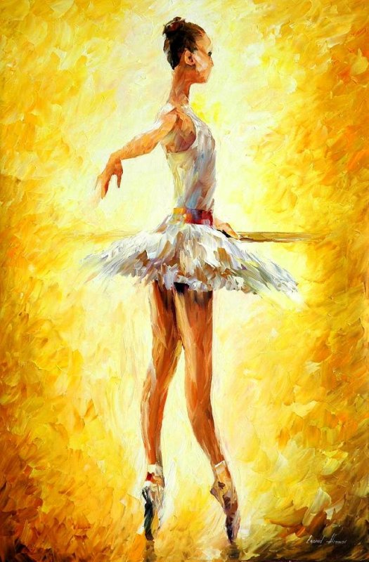 IN THE BALLET CLASS  oil painting on canvas
