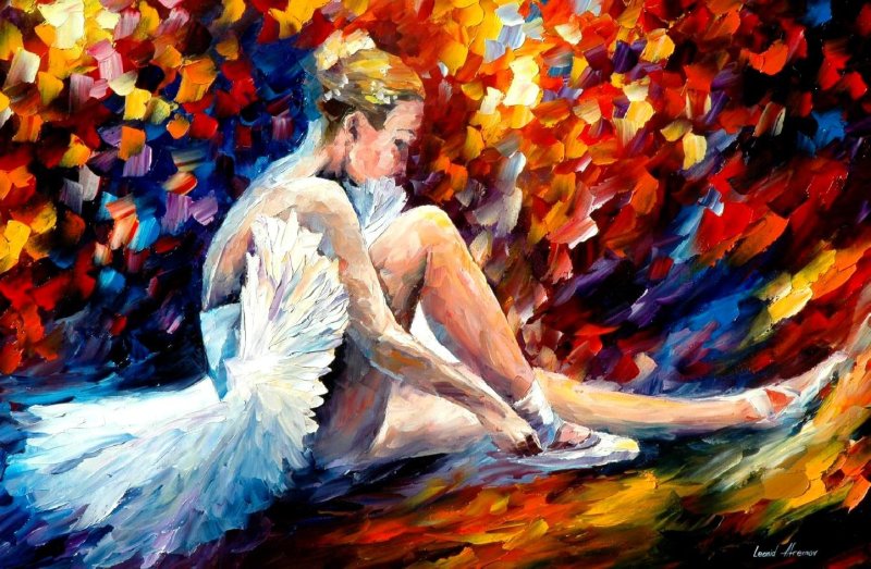 YOUNG BALLERINA  oil painting on canvas