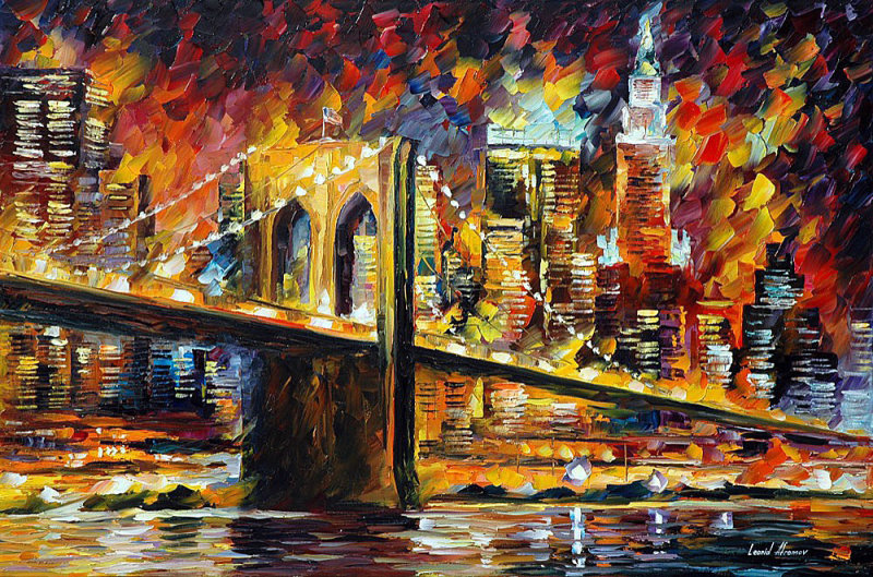 BROOKLYN BRIDGE  oil painting on canvas