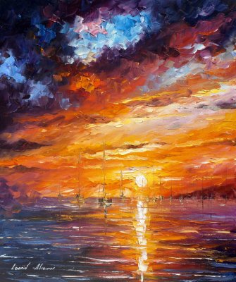 ACROSS THE OCEAN  oil painting on canvas