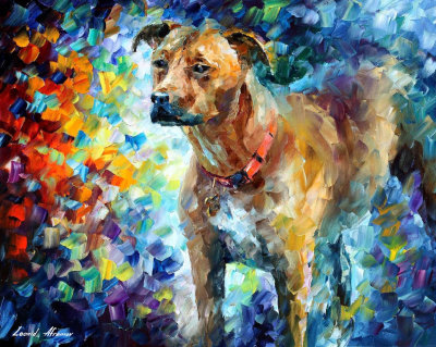 BEST FRIEND DOG  oil painting on canvas
