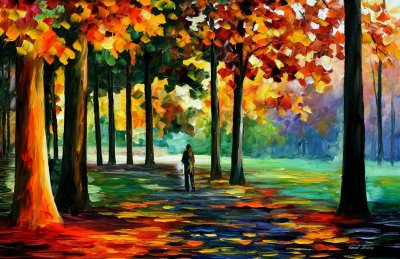 ORANGE FOREST  oil painting on canvas