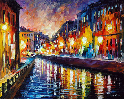 CITY LIGHTS  oil painting on canvas
