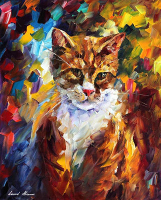 MY CAT MAX  oil painting on canvas