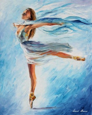 THE BEAUTIFUL SKY DANCE  oil painting on canvas