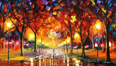WARM RAIN DROPS 30x48 (75cm x 120cm)  oil painting on canvas