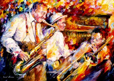 JAZZ TRIO  oil painting on canvas