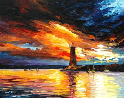 BEFORE A STORM  PALETTE KNIFE Oil Painting On Canvas By Leonid Afremov