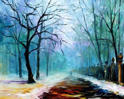 WINTER FOG  oil painting on canvas