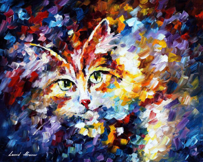 CAT  oil painting on canvas