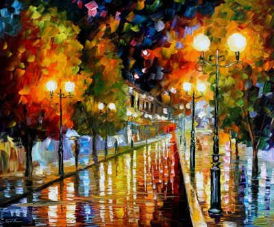 RAINY PERSPECTIVE  oil painting on canvas