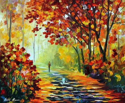 A WALK AFTER THE RAIN  oil painting on canvas