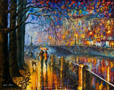 ALLEY BY THE RIVER  oil painting on canvas