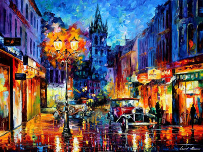 Amsterdam 1905  PALETTE KNIFE Oil Painting On Canvas By Leonid Afremov