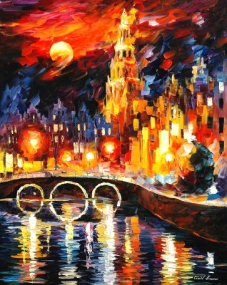 AMSTERDAM'S MAGIC oil painting on canvas