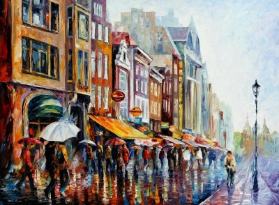 AMSTERDAM'S RAIN oil painting on canvas