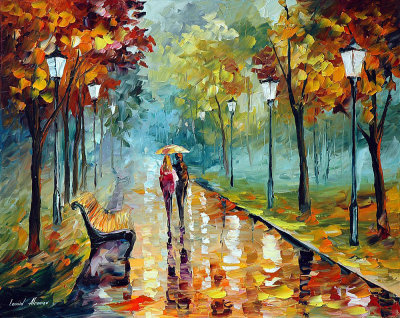 AUTUMN LEAVES  oil painting on canvas