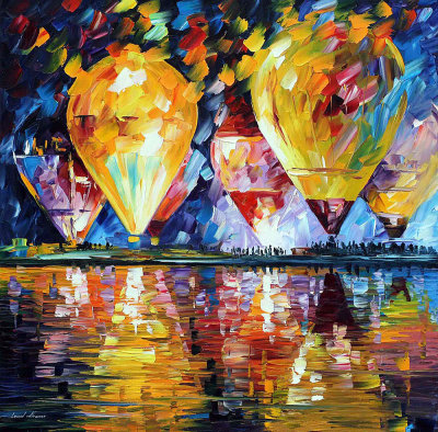 BALLOON FESTIVAL  oil painting on canvas