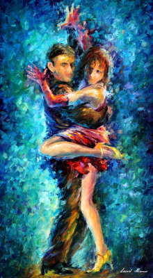 BEAUTIFUL DANCE DUET  oil painting on canvas