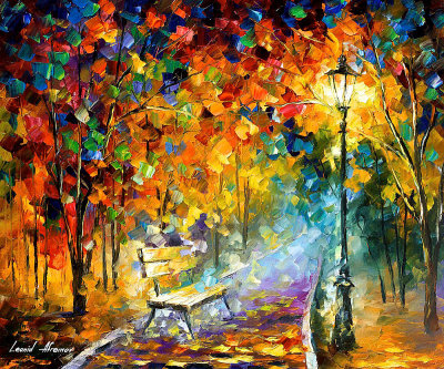 BENCH OF LOST LOVE  oil painting on canva