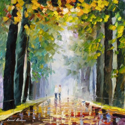 Best-Friends-Walking  oil painting on canvas