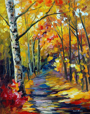 BIRCH FOREST  oil painting on canvas
