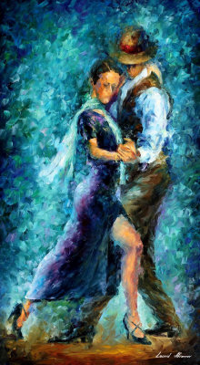 BLUE TANGO  oil painting on canvas
