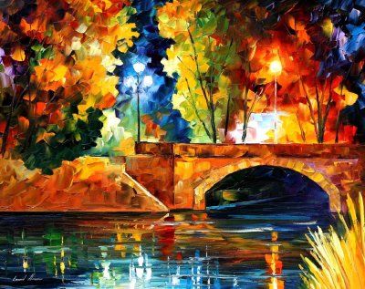BRIDGE OVER THE LIFE  oil painting on canvas