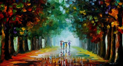 BRIGHT RAIN  oil painting on canvas