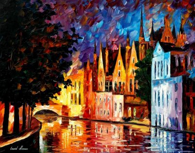 BRUGES - NORTHERN VENICE  oil painting on canvas
