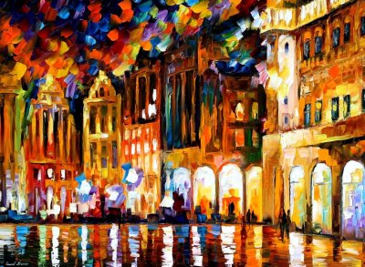 BRUSSELS - GRANDE PLACE  oil painting on canvas