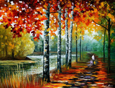 BY THE LAKE 2  oil painting on canvas