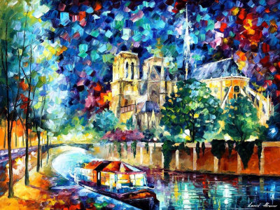 RIVER OF PARIS  oil painting on canvas